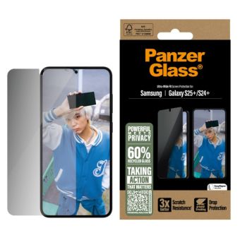 PanzerGlass - Tvrdené sklo UWF Privacy s aplikátorom pre Samsung Galaxy S25+ S936, číra
