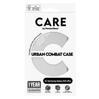 CARE - Puzdro Urban Combat pre Samsung Galaxy S25 Ultra S938, transparentná
