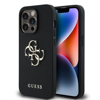 Obal Guess PU Grained 4G Metal Logo Apple iPhone 13 Pro GUHCP13LPGT4MBK čierny