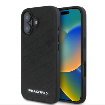 Obal Karl Lagerfeld PU Quilted Pattern Apple iPhone 16 KLHCP16SPQKPMK čierny