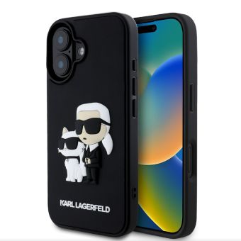 Obal Karl Lagerfeld 3D Rubber Ikonik Apple iPhone 16 KLHCP16S3DRKINK čierny