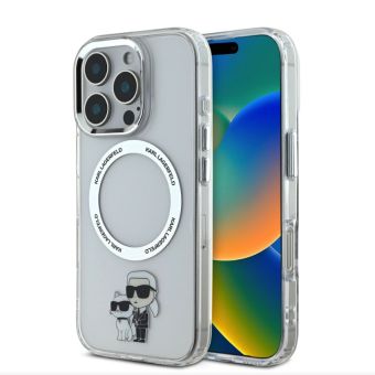 Obal Karl Lagerfeld IML Karl and Choupette MagSafe Apple iPhone 16 Pro KLHMP16LHNKCIT transparentný