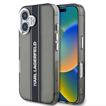 Obal Karl Lagerfeld IML Stripe Logo Apple iPhone 16 KLHCP16SHCFCPSCK čierny