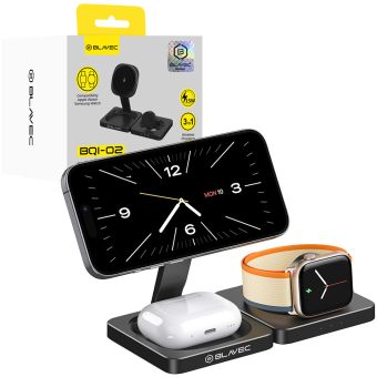 Blavec BQI05-QIMS 15W MagSafe 3v1 strieborná