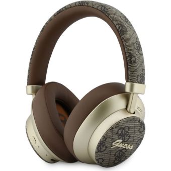 Guess PU 4G Gold Script Metal Logo ENC bezdrôtové slúchadlá GUBHP83P4CSCMW hnedé
