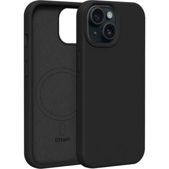 Obal Etteri Silicone Mag case Apple iPhone 15 black