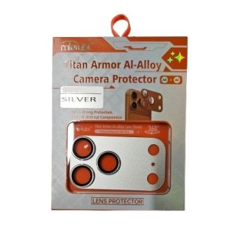 Ochranné sklo na fotoaparát Mietubl Titan Armor Apple iPhone 17 Pro Max strieborné