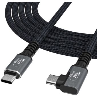 Wozinsky WPS1-UY41S, USB-C/USB-C USB4 Thunderbolt 40Gb/s 240W 1.5m 4K, čierny