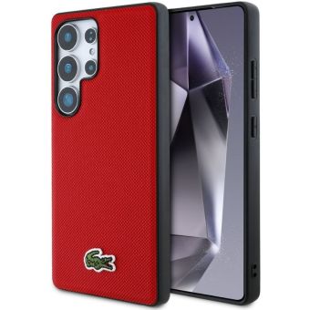 Obal Lacoste Iconic Petit Pique Woven Logo MagSafe Samsung Galaxy S25 Ultra 5G S938 LCHMS25LPVCR červený
