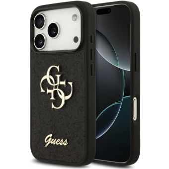 Obal Guess PU Fixed Glitter 4G Metal Logo Apple iPhone 18 Pro GUHCP18LHG4SGK čierny