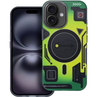 Obal FORCELL F-PROTECT Levels with Dual Layer 4D technology, Miliatry Drop Tested, MagSafe, Apple iPhone 16 Plus cyber green