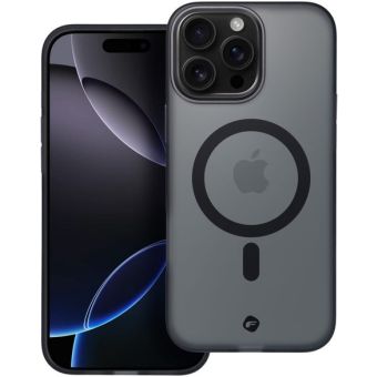 Obal FORCELL F-PROTECT Levels with Dual Layer 4D technology, Miliatry Drop Tested, MagSafe, Apple iPhone 16 Pro Max smoky black