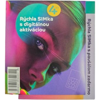 Rýchla SIMka 4KA s paušálom na mesiac ZADARMO