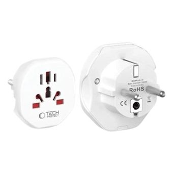 Tech-Protect Universal Travel Adapter From EU White