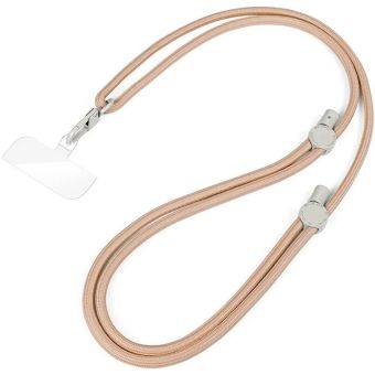 DUX DUCIS Plaz, šnúrka na krk pre mobil, svetlo hnedá