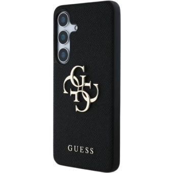 Obal Guess PU Grained 4G Metal Logo Samsung Galaxy S25+ 5G S936 GUHCS25MPGT4MBK Black