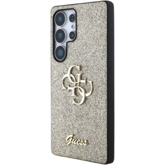 Obal Guess PU Fixed Glitter 4G Metal Logo Samsung Galaxy S25 Ultra 5G S938 GUHCS25LHG4SGD Gold