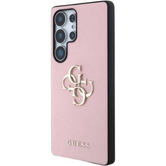 Obal Guess PU Grained 4G Metal Logo Samsung Galaxy S25 Ultra 5G S938 GUHCS25LPGT4MBP Pink