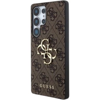 Obal Guess PU 4G Metal Logo Samsung Galaxy S25 Ultra 5G S938 GUHCS25L4GMGBR Brown