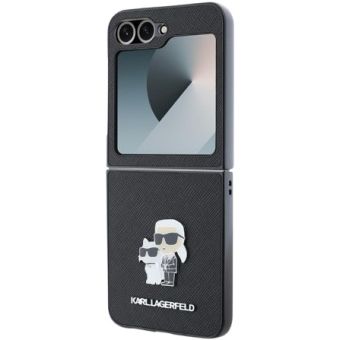 Obal Karl Lagerfeld PU Saffiano Karl and Choupette Samsung Galaxy Z Flip6 5G F741 KLHCZF6SAPKCNPK Black