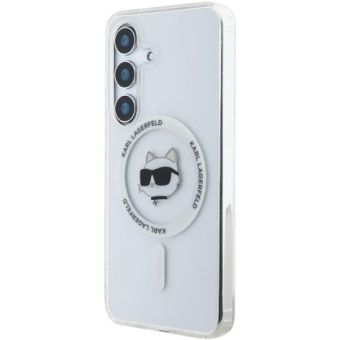 Obal Karl Lagerfeld IML Choupette Head MagSafe Samsung Galaxy S25+ 5G S936 KLHMS25MHLSCHH Transparent