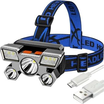 RC-K-1227 LED čelovka 9xLED čierna