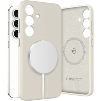 Obal Tech-Protect Liquid Silicone MagSafe Samsung Galaxy S25 5G S931 Cosmic Latte