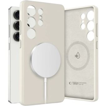 Obal Tech-Protect Liquid Silicone MagSafe Samsung Galaxy S25 Ultra 5G S938 Cosmic Latte
