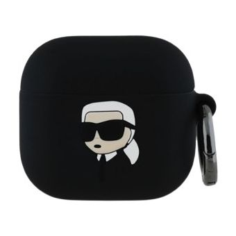 Karl Lagerfeld 3D Logo NFT Karl Head Apple AirPods 4 KLA4RUNIKK Black