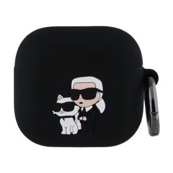 Karl Lagerfeld 3D Logo NFT Karl and Choupette Apple AirPods 4 KLA4RUNKC Black