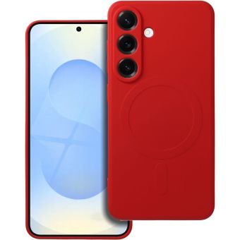 Obal SILICONE MAG COVER case MagSafe Samsung Galaxy S25 5G S931 red