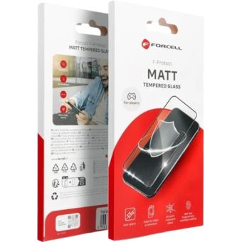 Ochranné sklo Forcell Matt Glass Apple iPhone 13/16e čierne
