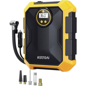 AstroAI CZK-3674, vzduchový kompresor 12V DC 100PSI žltý