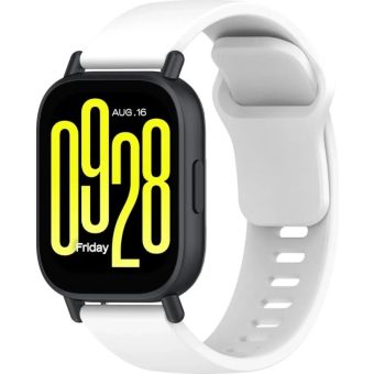 Remienok Bizon Strap Watch Silicone Xiaomi Redmi Watch 5 Lite/5 Active biely