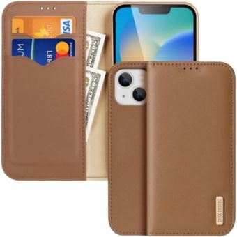 Obal Dux Ducis Hivo Book Apple iPhone 16e hnedý (ochrana proti čítaniu RFID čipov)