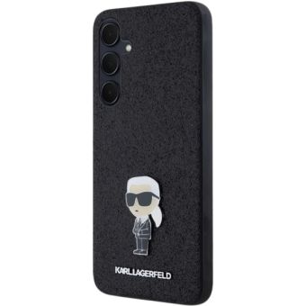 Obal Karl Lagerfeld Fixed Glitter Metal Ikonik Logo Metal Pin Samsung Galaxy A55 5G A556 KLHCSA55GKNPSK čierny
