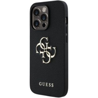 Obal Guess PU Grained 4G Metal Logo Apple iPhone 13 Pro GUHCP13LPGT4MBK čierny