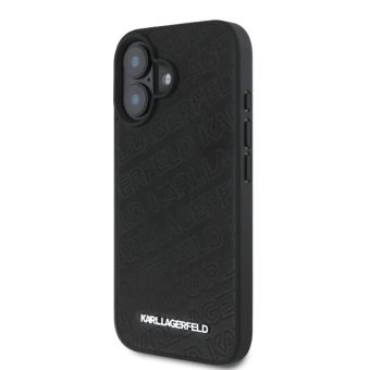 Obal Karl Lagerfeld PU Quilted Pattern Apple iPhone 16 KLHCP16SPQKPMK čierny
