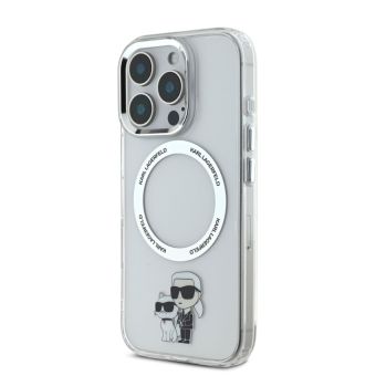Obal Karl Lagerfeld IML Karl and Choupette MagSafe Apple iPhone 16 Pro KLHMP16LHNKCIT transparentný