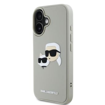 Obal Karl Lagerfeld 3D Rubber Double Heads Apple iPhone 16 KLHCP16SRBCKCHLE béžový
