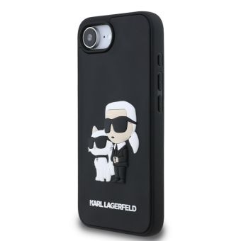 Obal Karl Lagerfeld 3D Rubber Karl and Choupette Apple iPhone 16e KLHCPSE43DRKCNK čierny