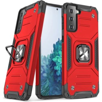 Obal Rugged Ring Armor Samsung Galaxy S22 5G S901 červený