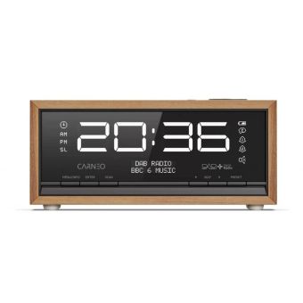CARNEO C100, rádio DAB Plus, FM, BT, budík, OLED, hnedé