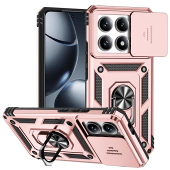 Obal Camshield Ring Armor Xiaomi 14T Pro 5G ružový