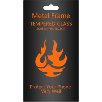 Tempered glass metal frame Apple iPhone X/XS/11 Pro black frame