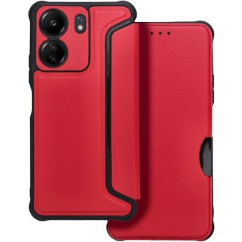 Obal RAZOR Book Xiaomi Redmi 13C/Poco C65 red