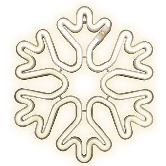 Forever Light FLNE20 Neon LED CHRISTMAS SNOWFLAKE white Bat + USB