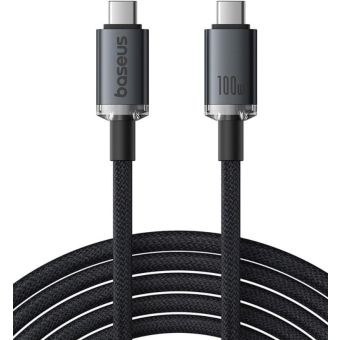 Baseus Crystal Shine Series USB-C/USB-C 100W USB3.2 20Gbps 1.5m Cluster Black