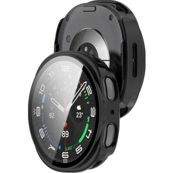 Ochranné puzdro/sklo Bizon Case PlusGlass Watch Samsung Galaxy Watch 8 40mm čierne