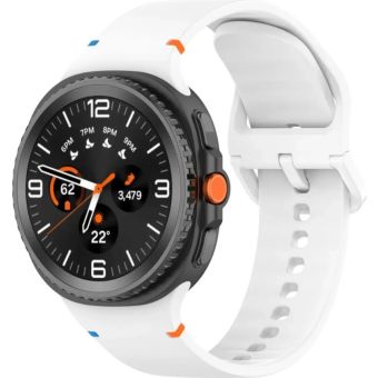 Remienok Bizon Strap Watch Silicone G Samsung Galaxy Watch 8 40mm/44mm/8 Classic 46mm biely